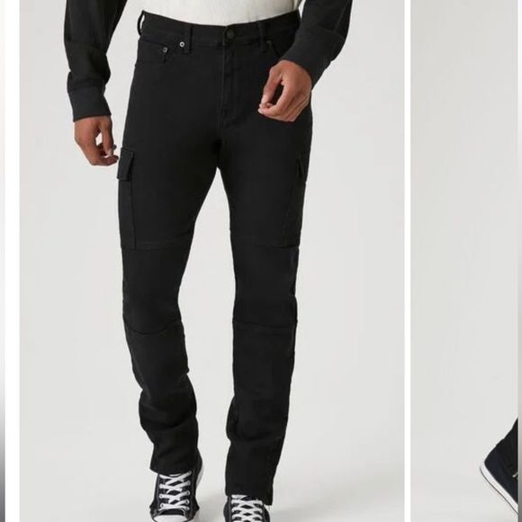 Forever21 Slim-Fit Cargo Jeans - Picture 4 of 5